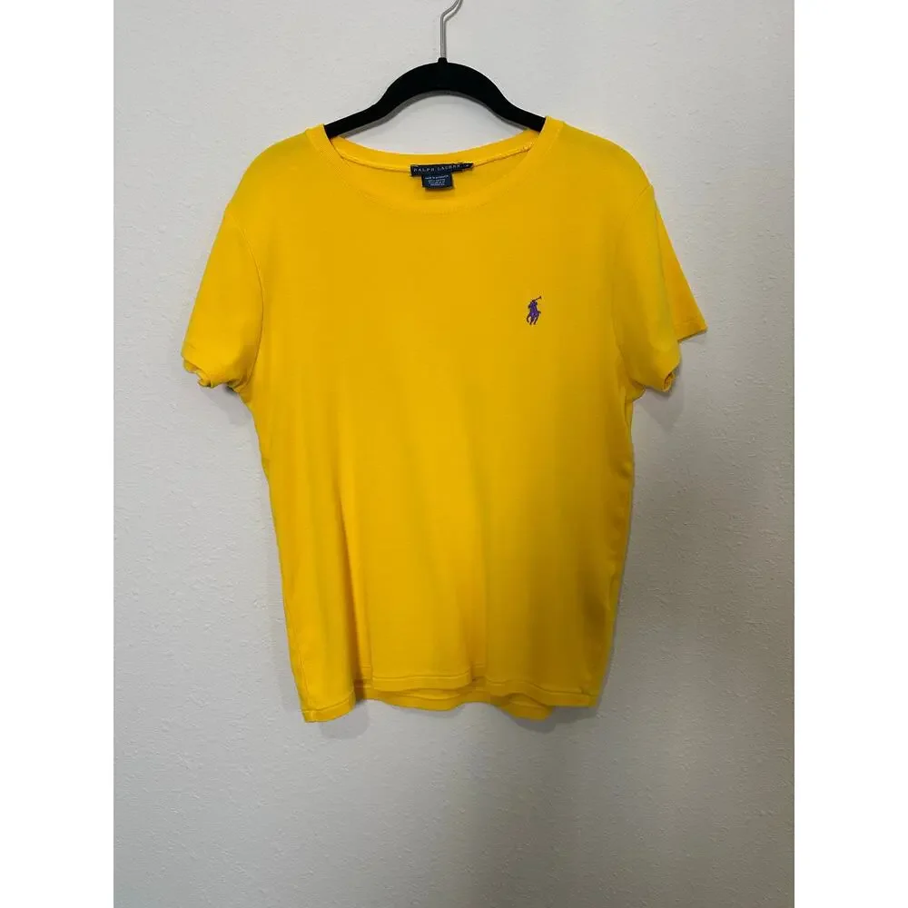 Polo Ralph Lauren cotton jersey crewneck t-shirt purple embroidered pony Size XL - Picture 1 of 6